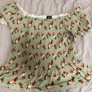 Floral off the shoulder top